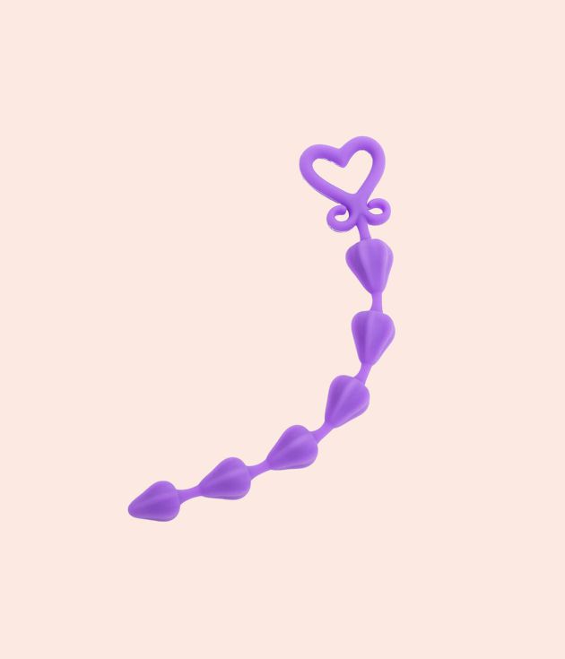 Heart-shaped anal beads