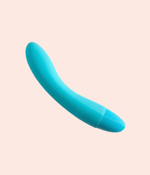 Teal curved vibrator